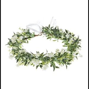 Silk Flower Crown Handmade Boho Hair Wreath Bride Bridesmaid Headpiece